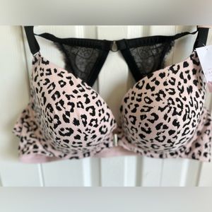Front close, cotton, underwire. Leopard print fully lined